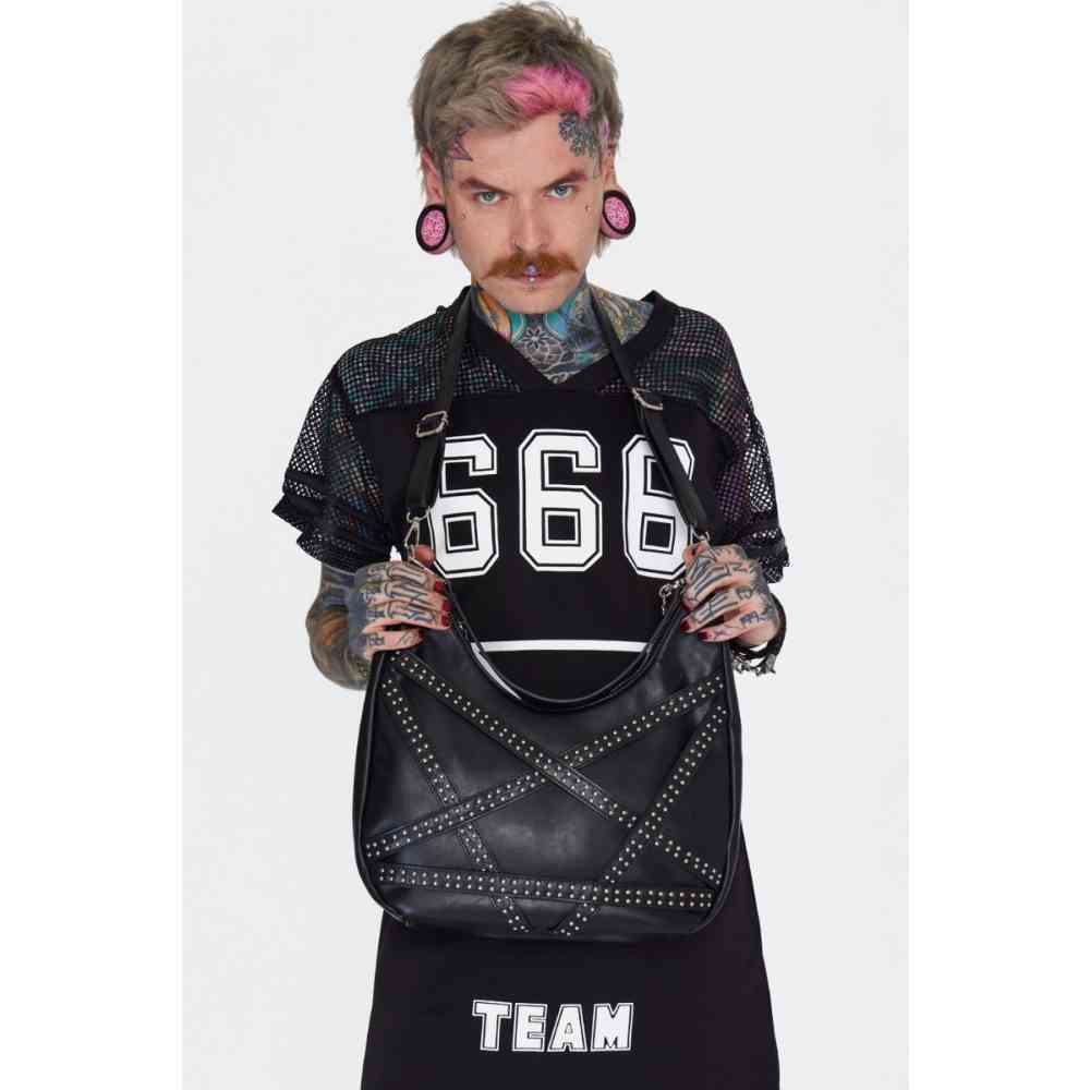 Jawbreaker - Pentagram Studded Sac d'épaule - Noir